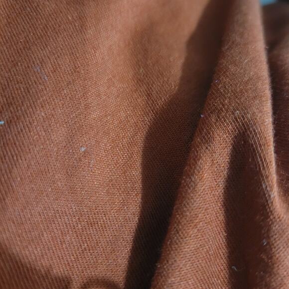 Soft Surroundings Maxi Dress Orange Clay Jersey Long Stretch Boatneck Medium - Picture 12 of 14